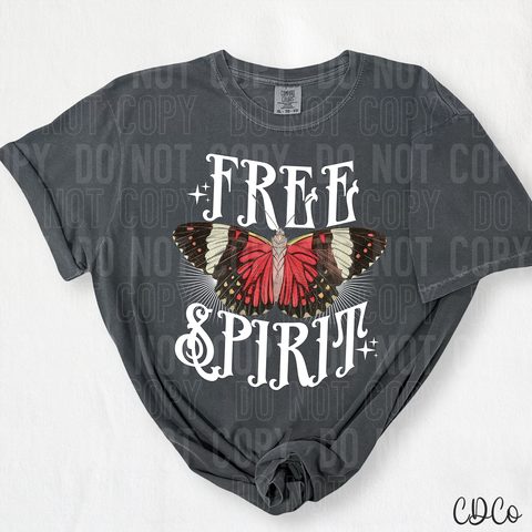 Free Spirit Butterfly White 3998 DTF