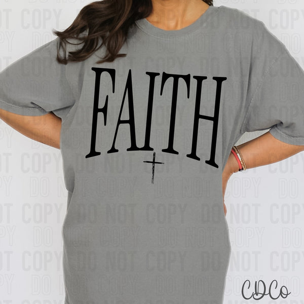 Faith Oversized Text (4 colors) DTF