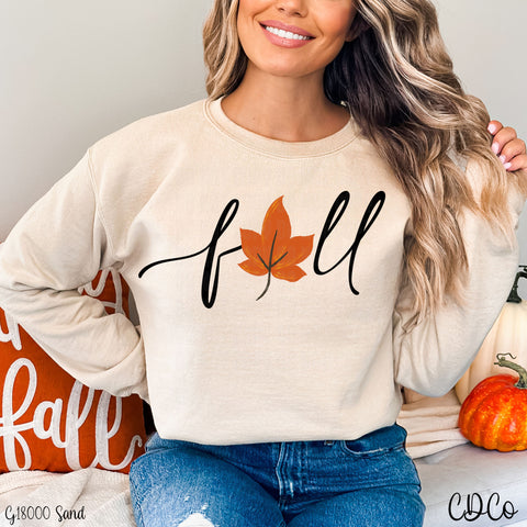 Fall Leaf Script 2190 DTF