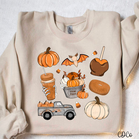 Fall Things Grid DTF