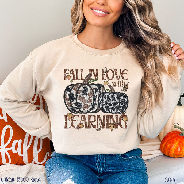 Fall In Love With Learning Faux Sparkle DTF