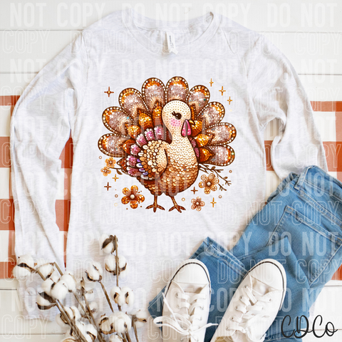 Faux Sequin Turkey DTF