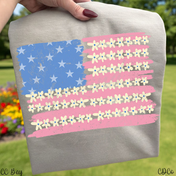 Dainty Floral Flag (3 options) DTF - Chase Design Co.