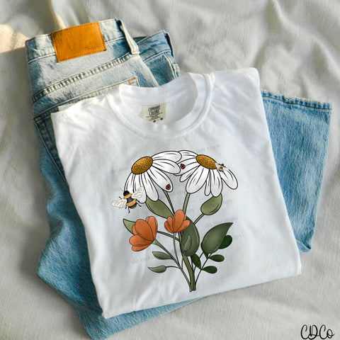 Floral Bouquet Bee DTF