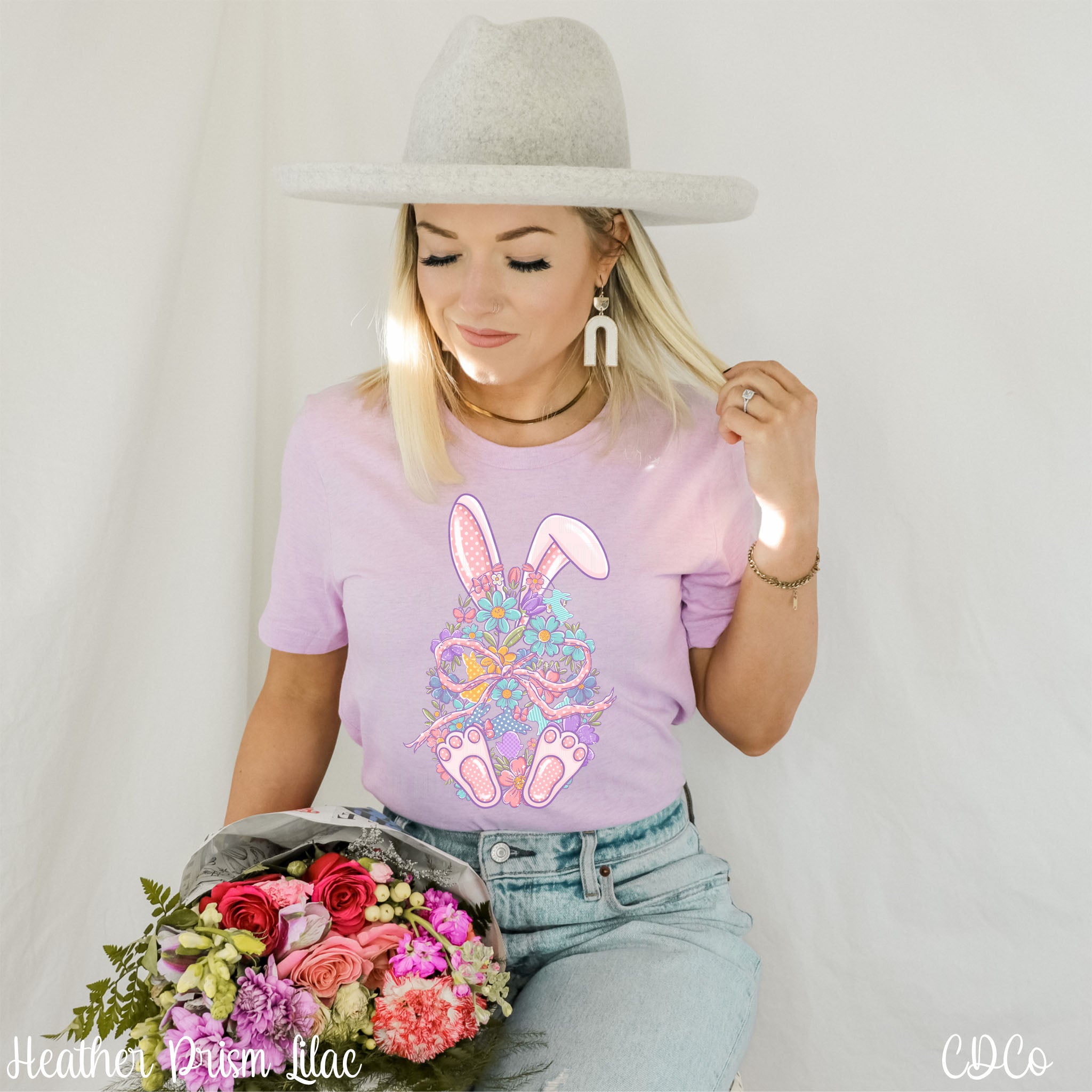 Floral Easter Egg Bunny 2740 DTF