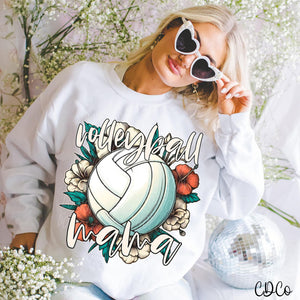 Floral Volleyball Mama DTF