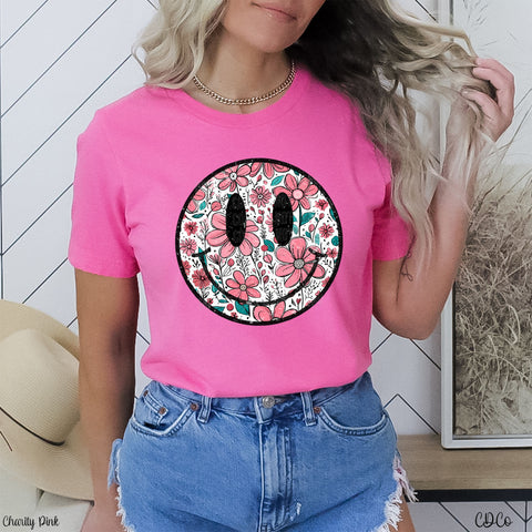 Flower Face Round DTF