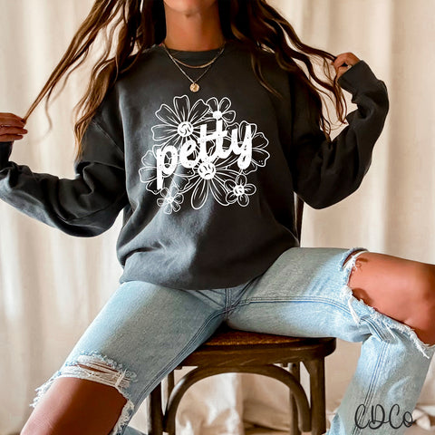 Flower Petty White 3473 DTF