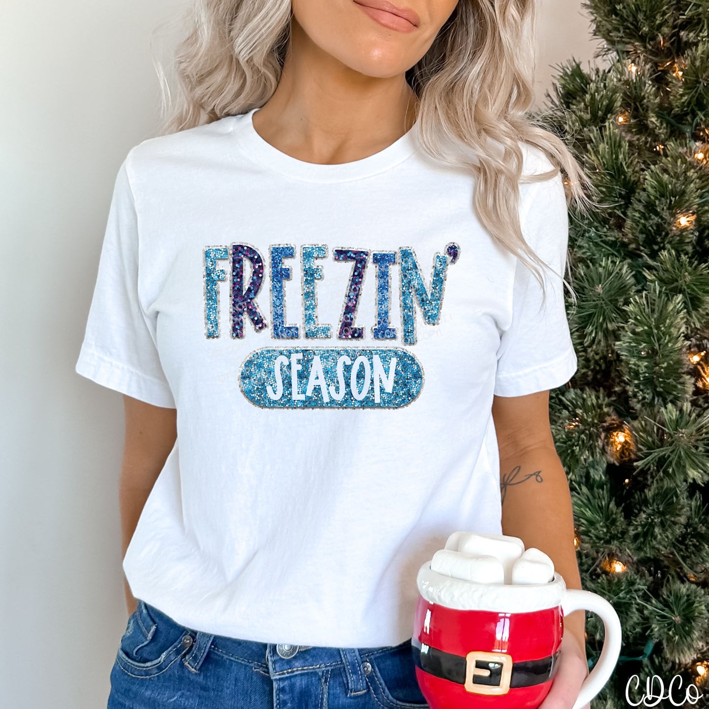 Freezin Season Faux Sequin DTF