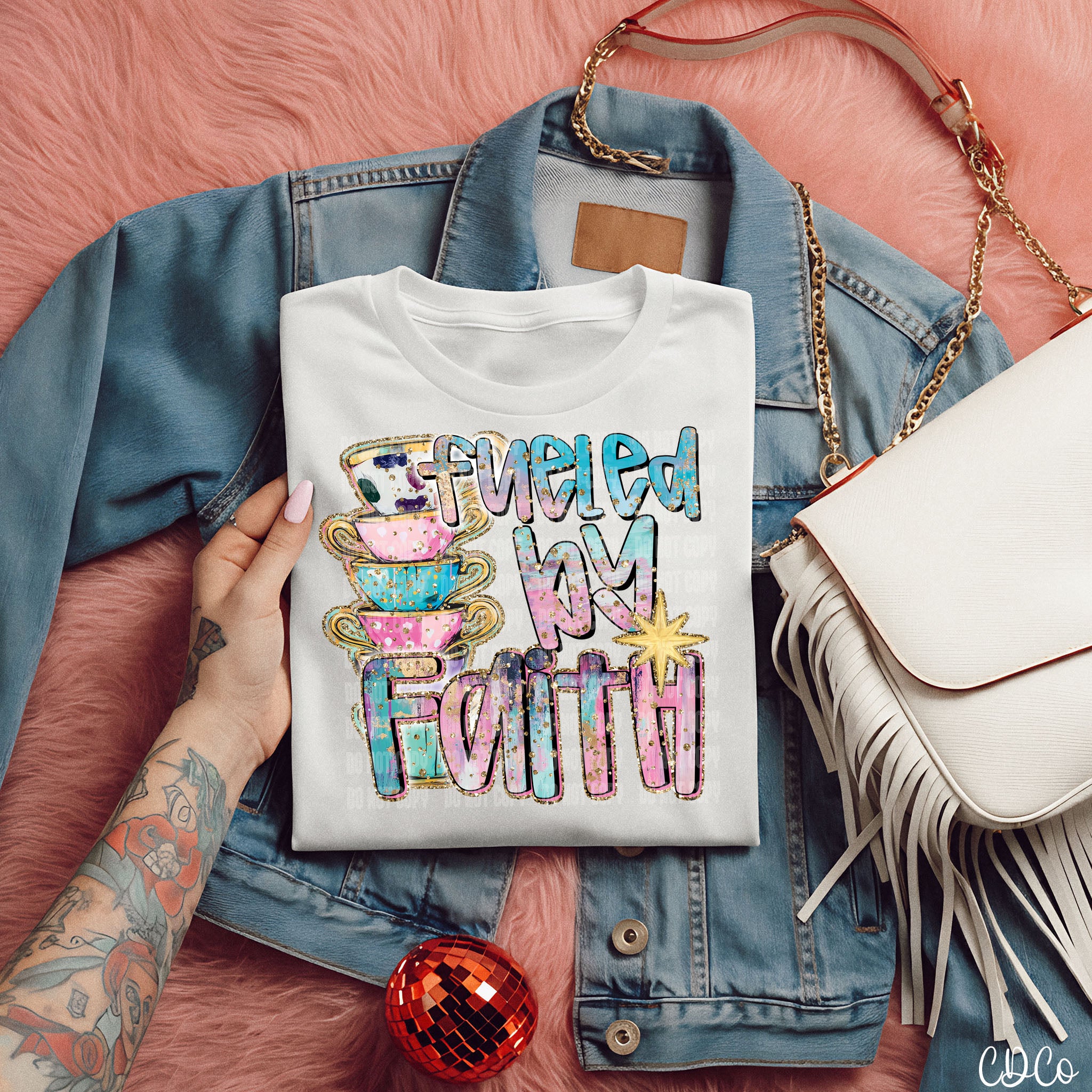 Fueled By Faith Gold Accents 5289 DTF