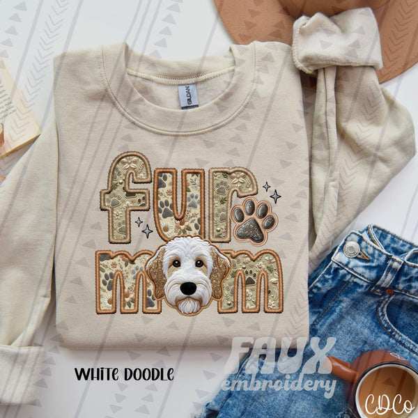 Fur Mom Dog Faux Embroidery DTF (3 of 6)