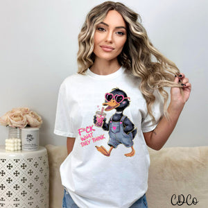 F@ck What They Think Duck Gold Accents 5088 DTF
