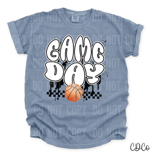 Game Day Basketball Checkered Drip 3743 DTF