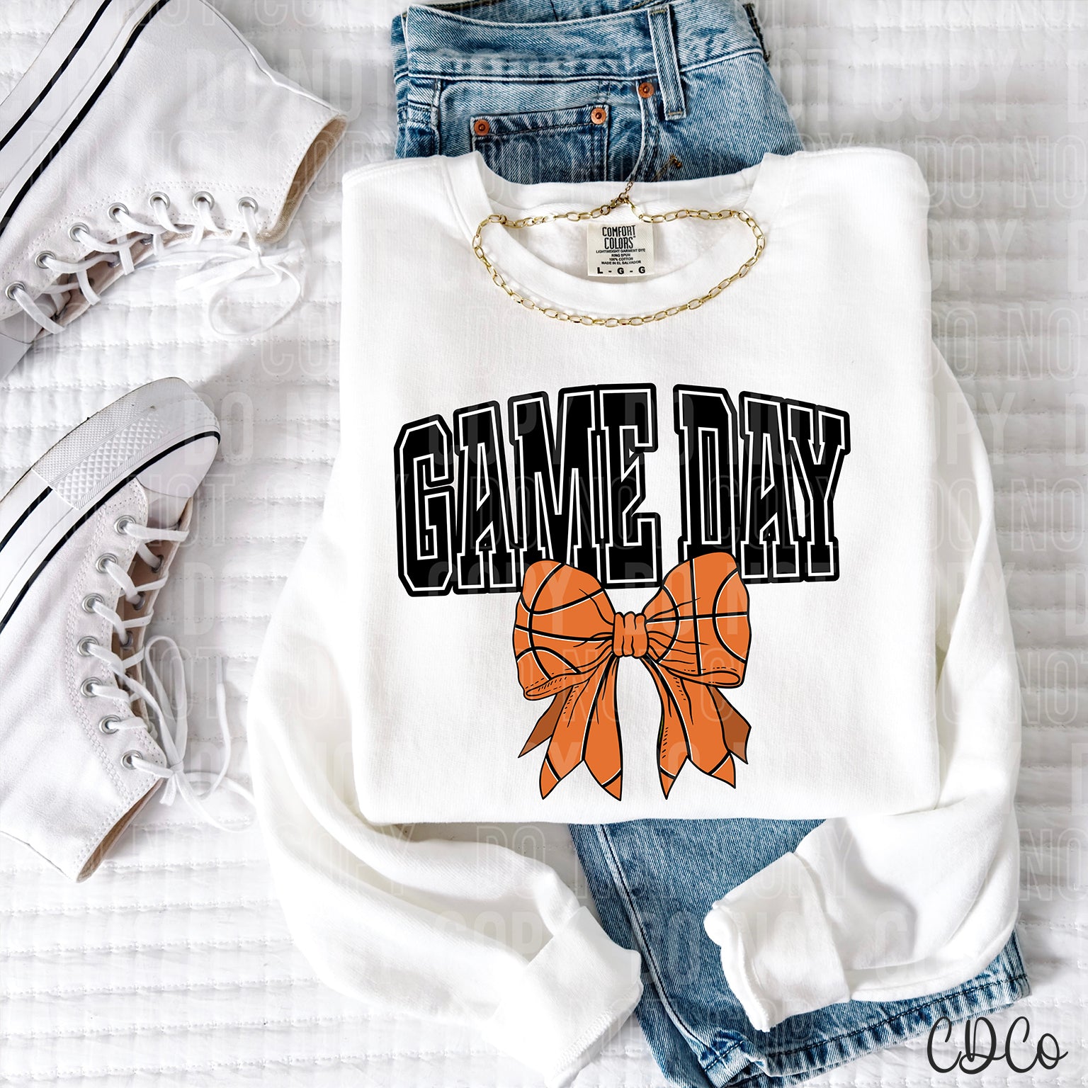 Game Day Basketball Bow 3627 DTF