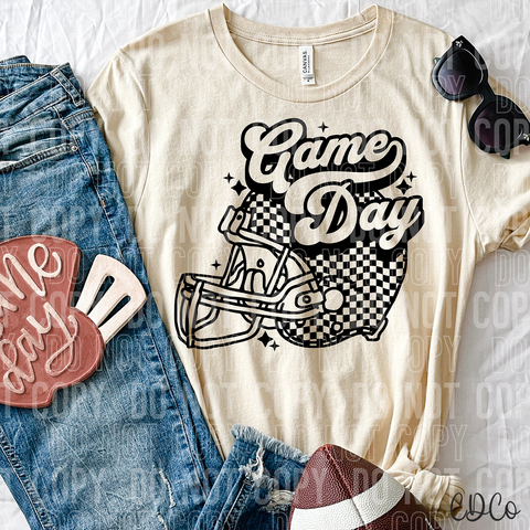 Game Day Football Checkered 6364 DTF