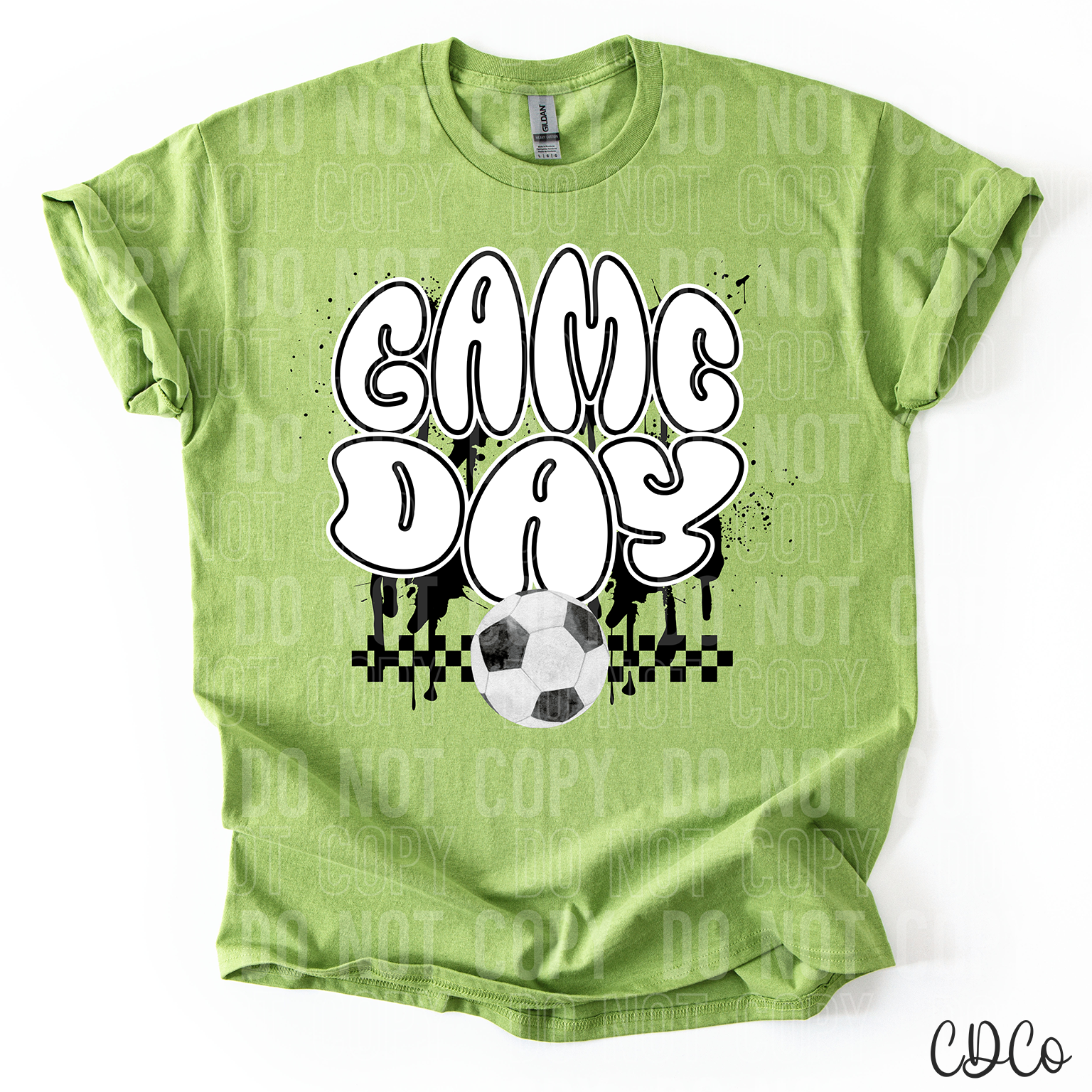 Game Day Soccer Checkered Drip 3742 DTF