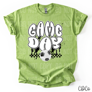 Game Day Soccer Checkered Drip 3742 DTF