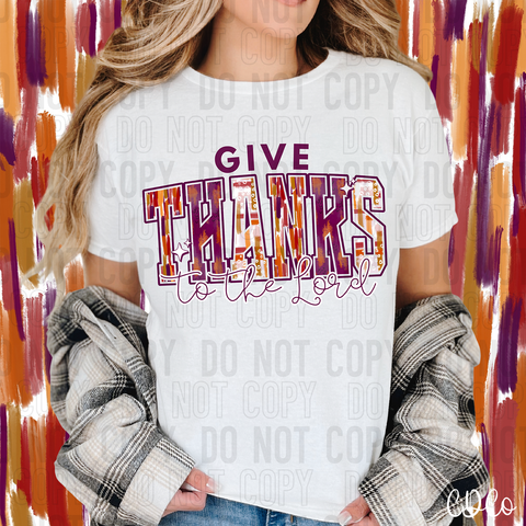 Give Thanks To The Lord 6367 DTF