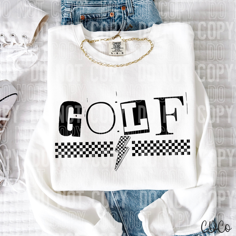 Golf Checkered Bolt 6081 DTF