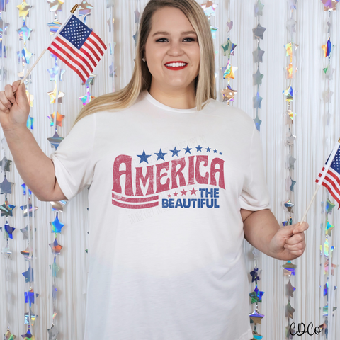 Grunge America the Beautiful DTF