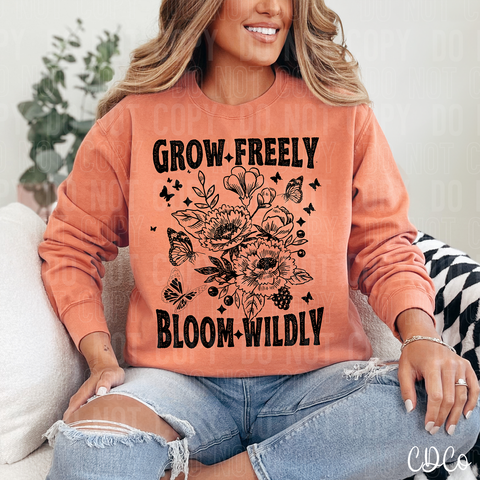 Grow Freely Bloom Wildly 6267 DTF
