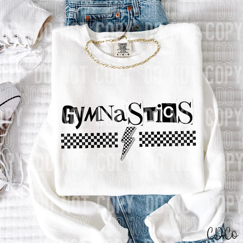 Gymnastics Checkered Bolt 6099 DTF