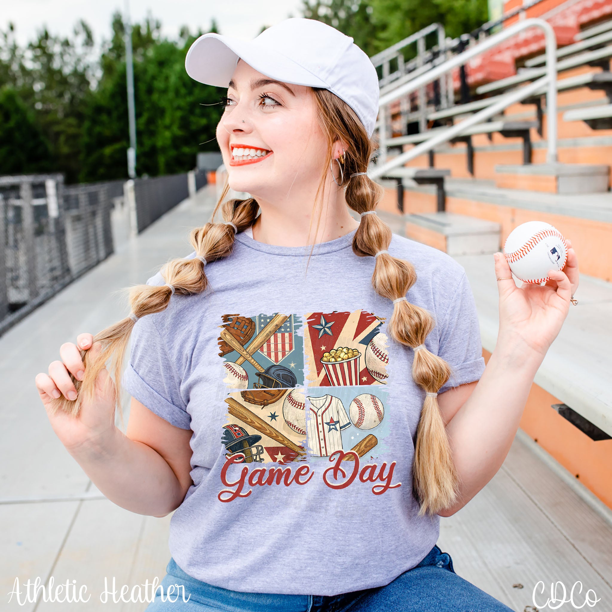 Game Day Baseball Brushstoke Quad 2819 DTF
