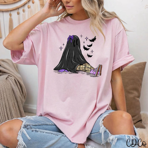 Ghostie Sneakers Black Purple 5505 DTF
