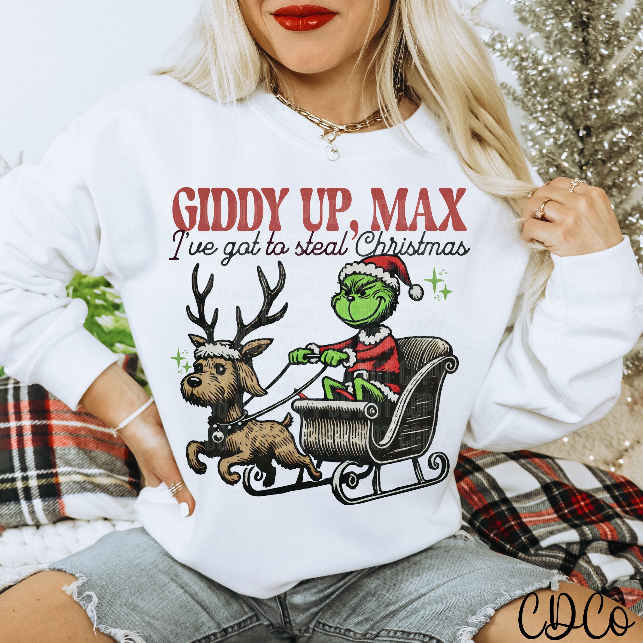 Giddy Up Max I've Got to Steal Christmas 2207 DTF