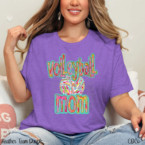 Glitz Volleyball Mom DTF