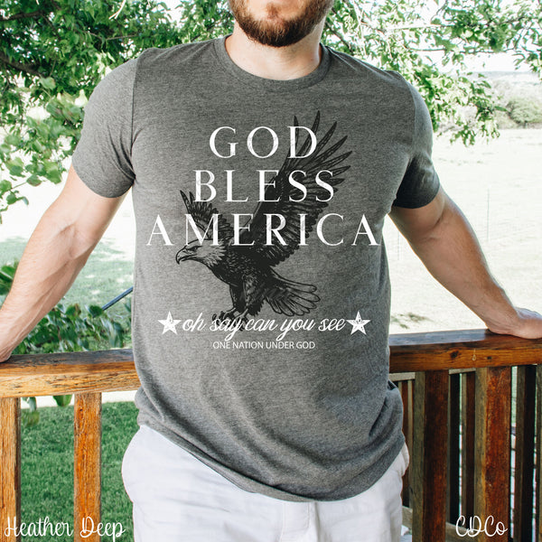 God Bless America Oh Say Can You See Eagle (2 options) DTF - Chase Design Co.