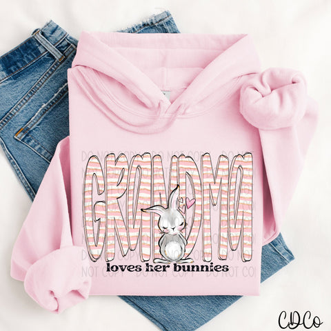 Grandma Loves Her Bunnies 4004 DTF
