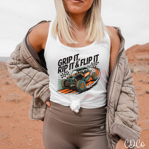Grip It Rip Teal Orange SxS 5295 DTF
