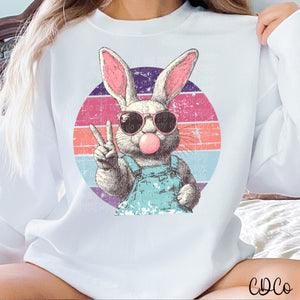 Grunge Sunnies Bunny Bubble Round 2540 DTF