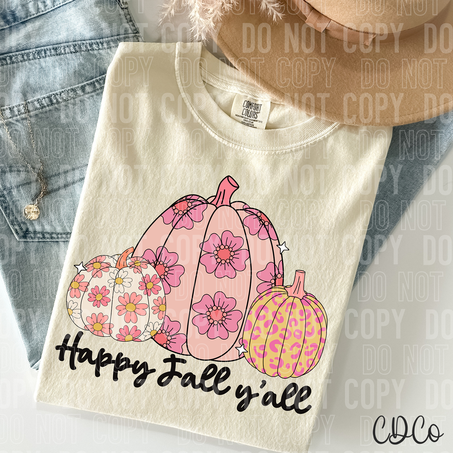 Happy Fall Y'all Pink 6454 DTF