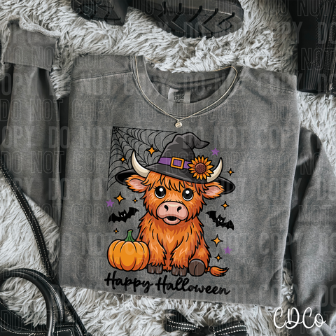 Happy Halloween Cow 6521 DTF