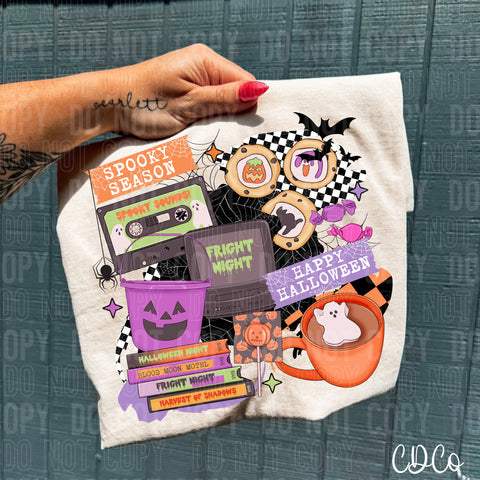 Halloween Collage Checkered 6659 DTF