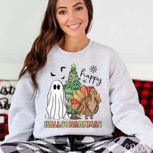 Happy Hallothankmas Ghost Tree Turkey 2121 DTF