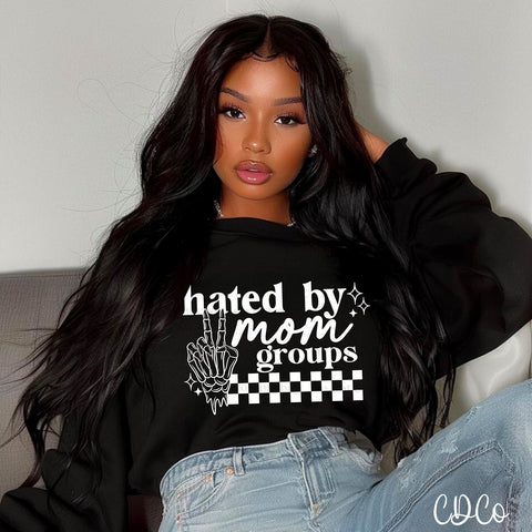Hated By Mom Groups White 3451 DTF