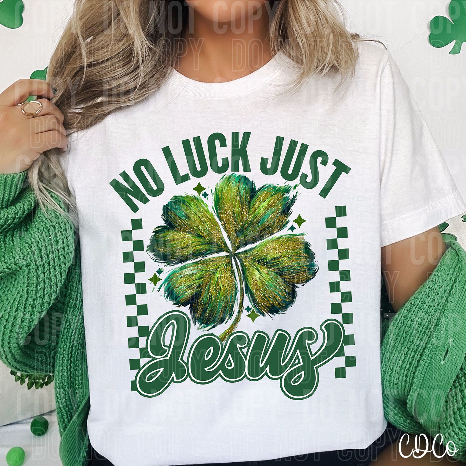 No Luck Just Jesus 3520 DTF