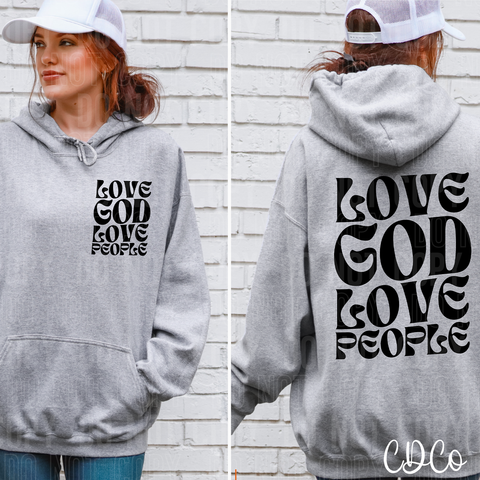 Love God Love People Black w/3.5" pocket 3420 DTF