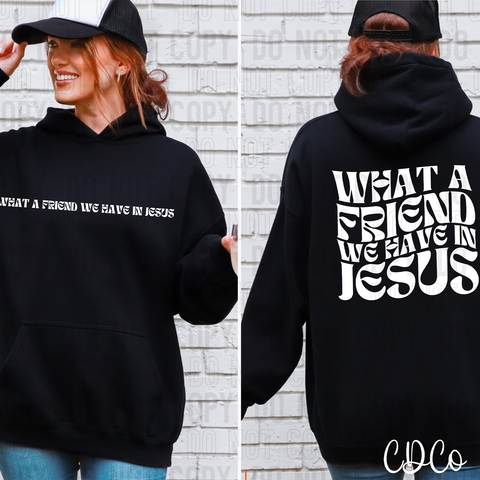 What A Friend We Have In Jesus White Chest 3427 DTF