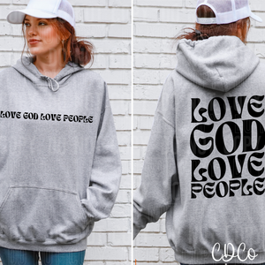 Love God Love People Black Chest 3431 DTF