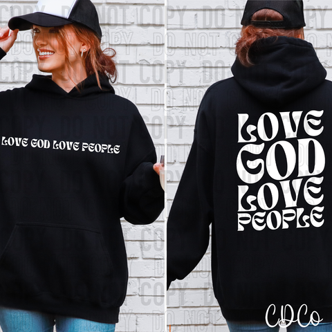 Love God Love People White Chest 3430 DTF