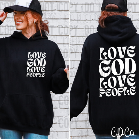 Love God Love People White w/3.5" pocket 3419 DTF