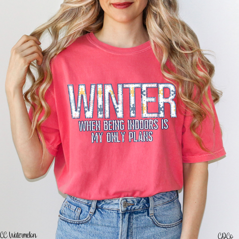 Winter When Being Indoors Is My Only Plans 3444 DTF