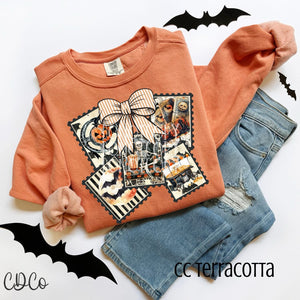 Haunted Movie Stamps Bow - 7219 DTF