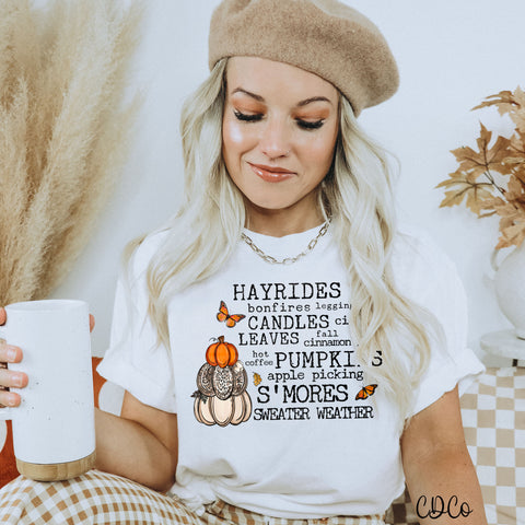 Hayrides Bonfires Leggings DTF