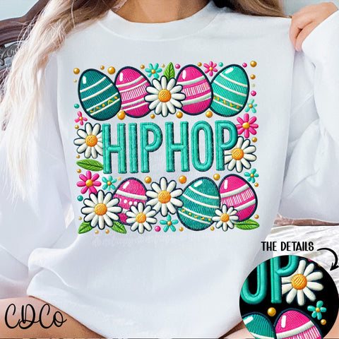 Hip Hop Eggs Faux Embroidery 2675 DTF