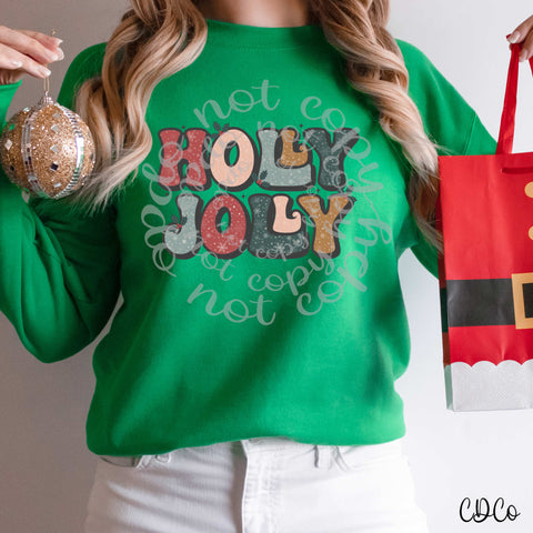 Retro Holly Jolly 2259 DTF